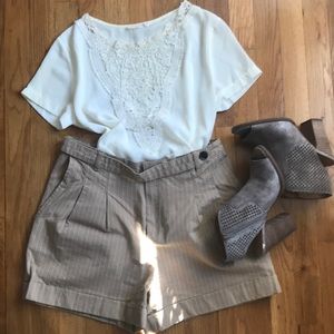 Mango high waist shorts.
